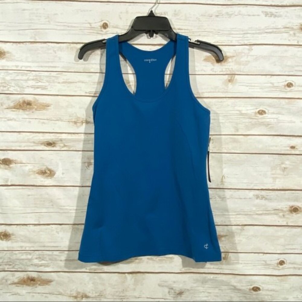 Crane & lion workout Moroccan blue racerback tank size 8